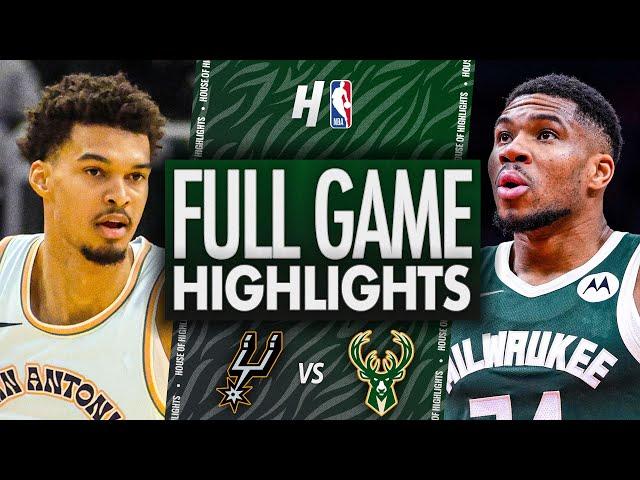 San Antonio Spurs vs Milwaukee Bucks - Full Game Highlights | January 8, 2025 NBA Season