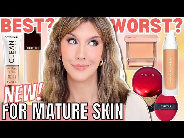 5 BEST & WORST New Foundations for Mature Skin 2024 | Foundation Roundup