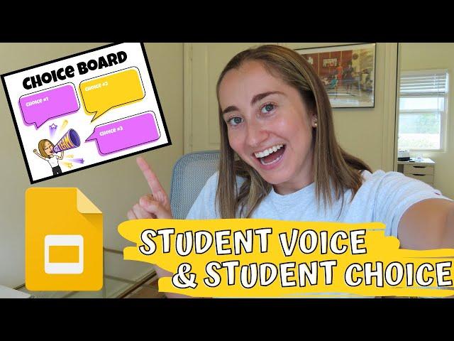 STUDENT CHOICE! How to Make a Choice Board with Google Slides | Distance Learning HACK