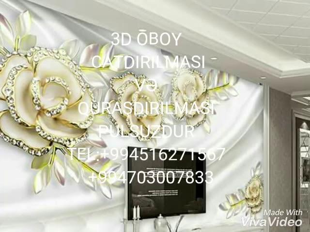 3D oboy və dartma tavan  0516271567 0703007833