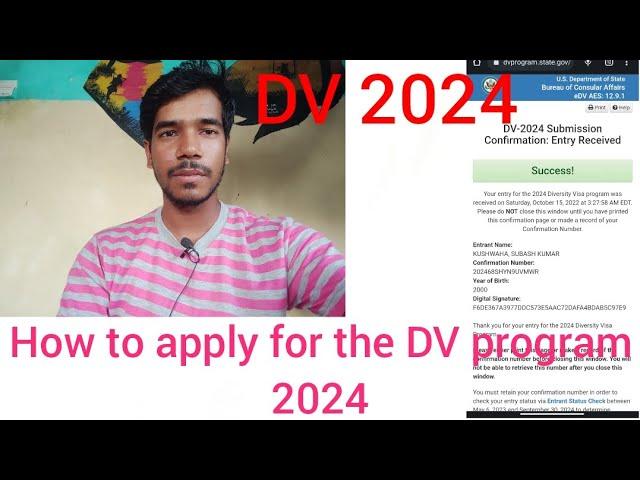 How to apply for DV lottery/program for  2026||subash kr. kushwaha||