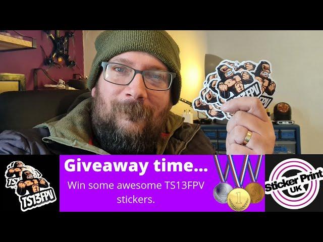 Giveaway time .Win some cool TS13FPV stickers.