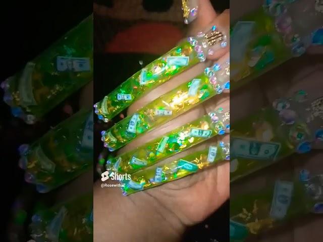 MONEY MONEY MONEY #AQUARIUMNAILS #ROZELITZPRESSONNAILS #SASSYFIERCEDIVAGLAMBOUTIQUELLC