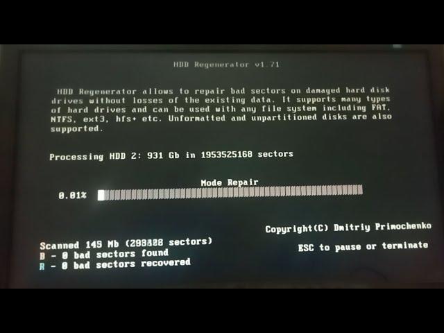 how to check hard disk bad sector and repair it  with hiren s boot