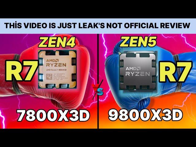 9800X3D VS 7800X3D  İ9 14900K VS R9 9950X VS R9 7950X  GAMİNG Test leaks