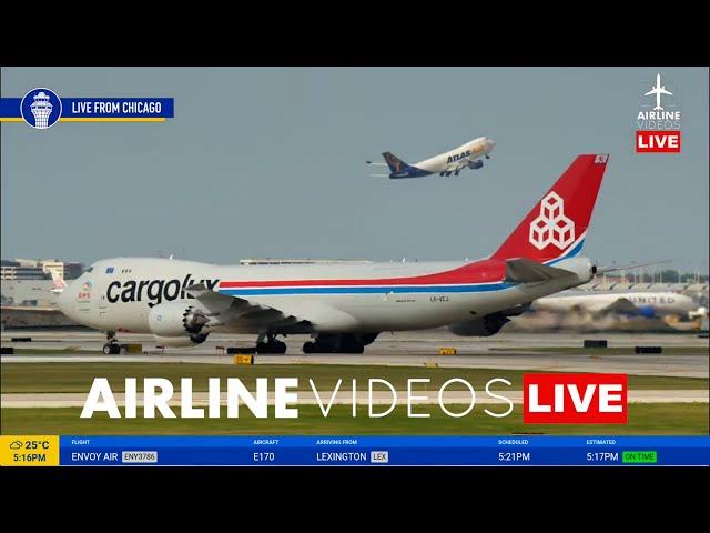 LIVE Chicago O'Hare Airport (ORD) Airport Plane Spotting | LIVE Plane Spotting