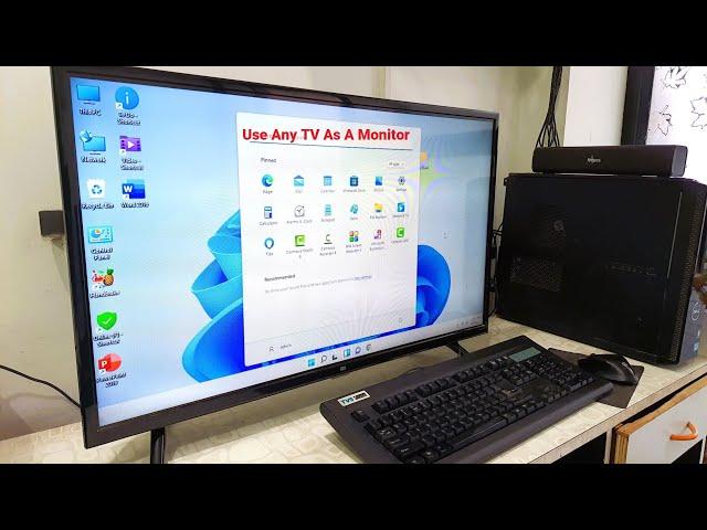 How to Use Any Smart/Normal TV as a PC Monitor (Use TV as Monitor)