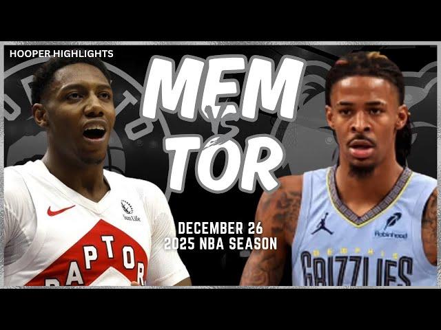 Memphis Grizzlies vs Toronto Raptors Full Game Highlights | Dec 26 | 2025 NBA Season