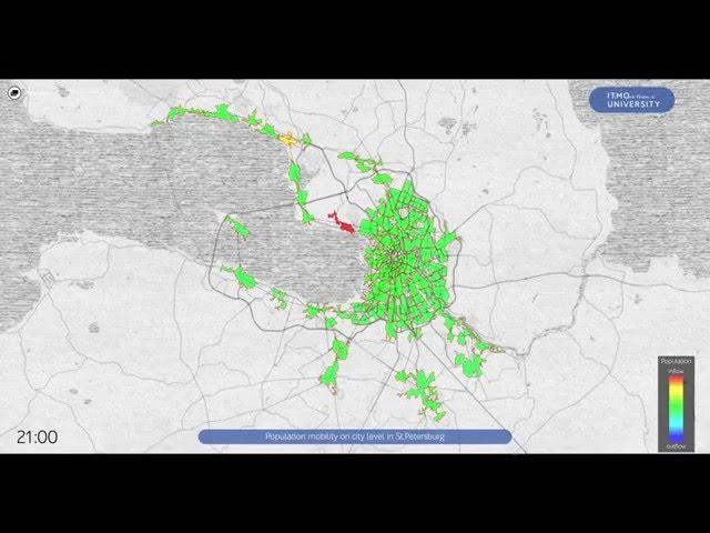 City Scale Population Mobility in St.Petersburg