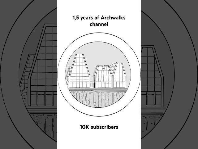 1,5 years of Archwalks channel! Thank you for watching! #shorts #architecture