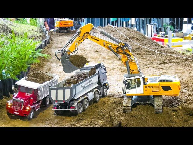 Fantastic RC Construction Site RC Excavators Dump Trucks Wheel Loader Dozer Tractors RC Machines