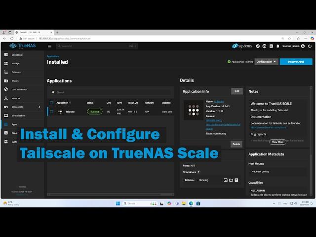 How to remote access TrueNAS Scale with Tailscale