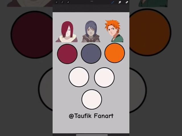Trying tiktok art Akatsuki Nagato konan yahiko anime mix color #satisfying #naruto #boruto #art
