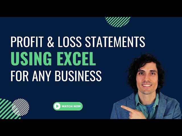 How to make a Profit & Loss statement for any business using Excel