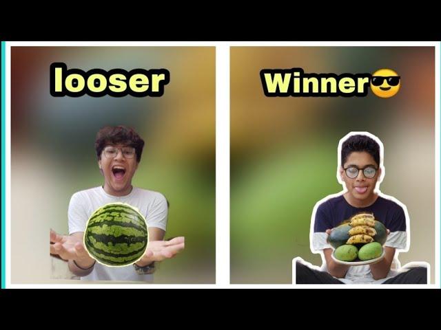 Watermelon +Mango+Banana Challange with sauhard||Utsavdhakal || #roadto200subscribers