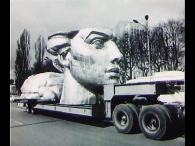 Рoдина-Мать перевозка и монтаж головы. The Motherland Monument  installation and transport head.