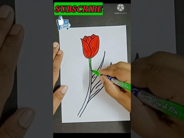 Simple Draw Tulip flower by dowlatheef