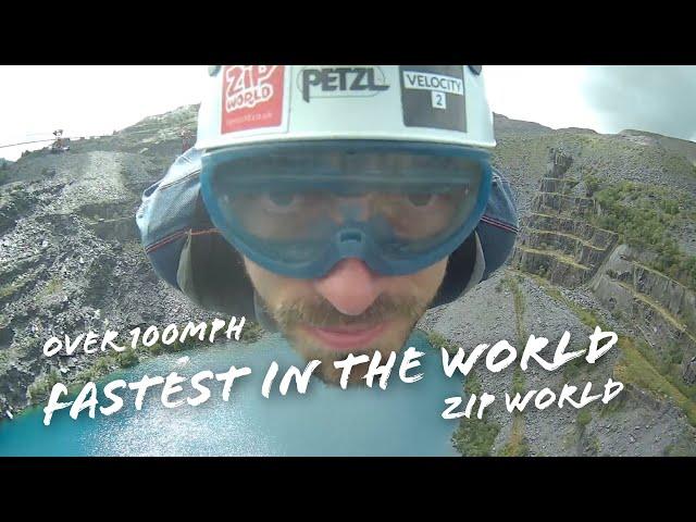 Over 100mph on WORLDS FASTEST Zip Wire!! Velocity at ZIP WORLD Penrhyn Quarry - Our Reaction!