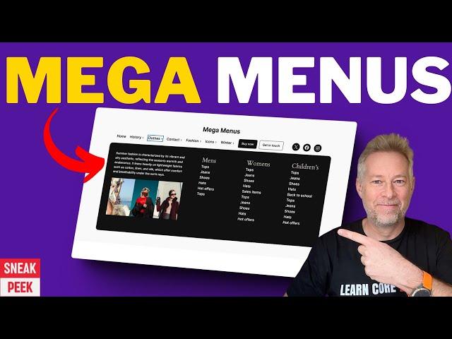 WordPress Gutenberg Mega Menus - Sneak Peak!