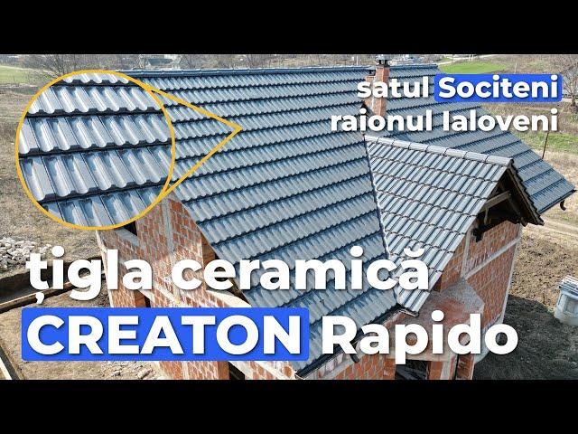 țigla ceramică Creaton Rapido, culoarea Ardezie | acoperiș în satul Sociteni, Ialoveni  069966122