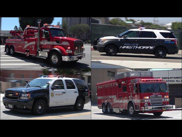 Fire Trucks, Police Cars and Ambulances responding [Compilation]