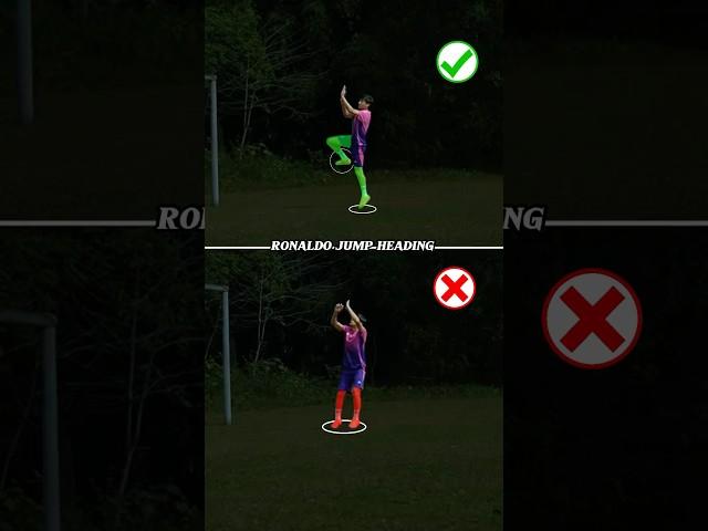 How to do RONALDO JUMP HEADING ️.#football #footballskills #soccer #ronaldojump #shorts