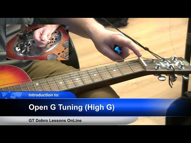 Introduction to Resophonic Square Neck Guitar, or Dobro : Open G Tuning