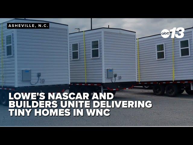 Lowe's Nascar and builders unite delivering tiny homes in WNC