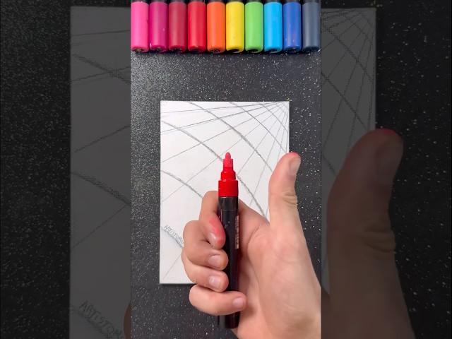 Satisfying Art with Paint Markers!  #visualart