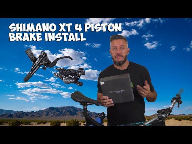 How to Install - Shimano XT 4 Piston BR-M8120 Brakes - Step by Step - 4k