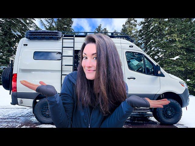 First Adventure In My NEW Van! | Winter Van Life in the Mountains