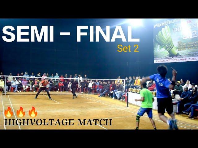 HIVOLTAGE MATCH  SEMI FINAL || PEGU & ABHISHEK VS NEWTON & DEBA || Outdoor Badminton Tournament