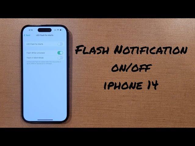 LED Flash for Alerts On/Off iPhone 14/ Pro/ Max