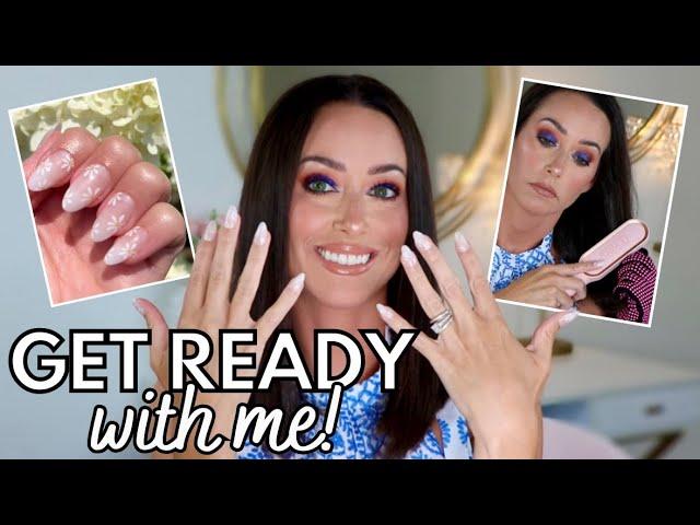 GET READY WITH ME FOR A BANQUET- Makeup, hair and nails!