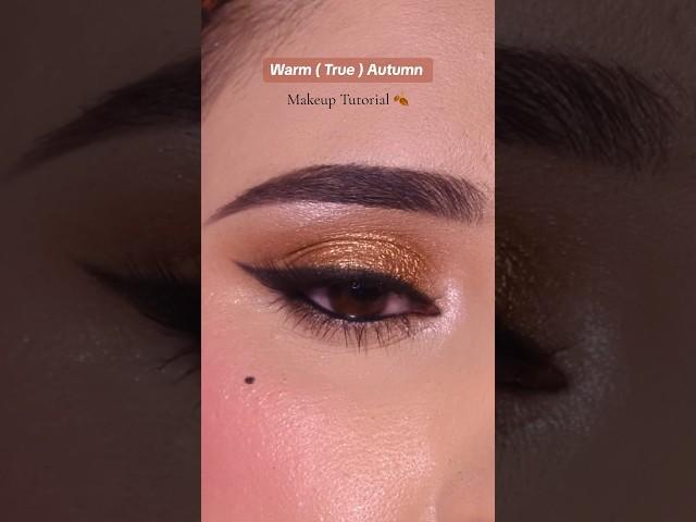 Warm Autumn makeup Tutorial #autumnmakeup #makeupshorts #makeuptutorial