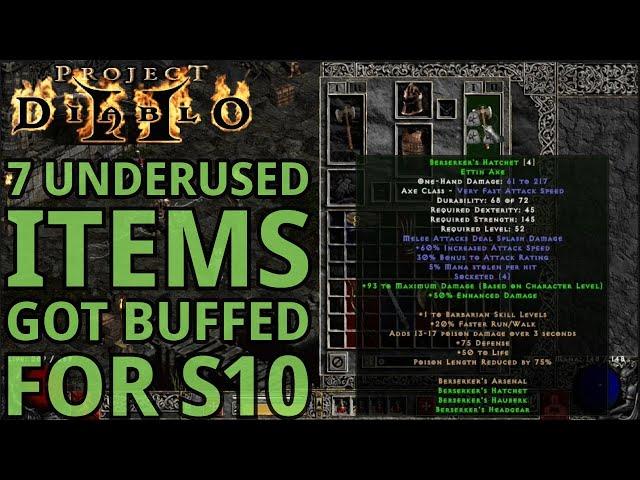 7 Underused items that may see more play in S10 of Project Diablo 2 (PD2)