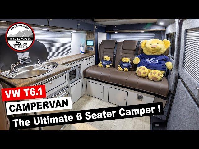 The Ultimate 6 Seater VW Campervan with 129cm RIB Bed & Reimo Roof