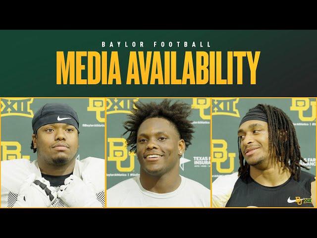 Baylor Football: Bryson Washington, Omar Aigbedion, Keaton Thomas Media Availability (Oct. 29, 2024)