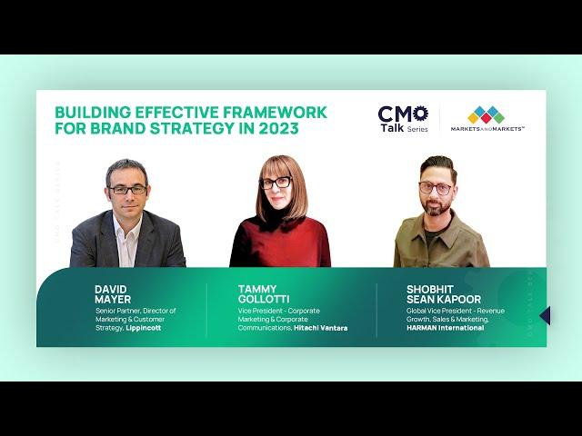 Building Effective Framework for Brand Strategy in 2023 | CMO Talk Series Panel Discussion | EP 1