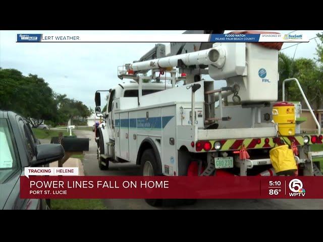 Residents evacuated after downed power poles in Port St. Lucie