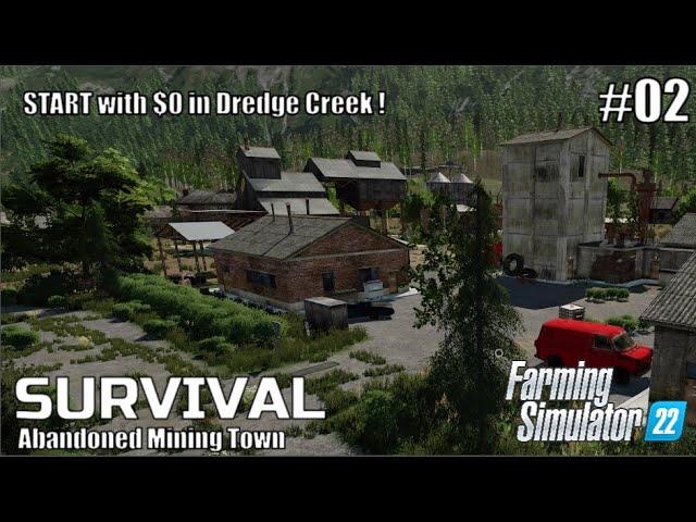 START with $0 in Dredge Creek | #02 SURVIVAL - Abandoned Mining Town | FS22 | PlayStation 5