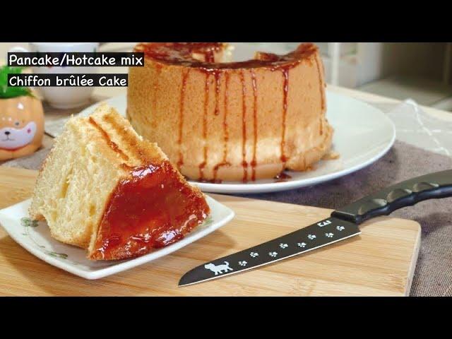 Pancake mix Brûlée Chiffon Cakes || Chiffon brûlée cake || cream brulee recipe || cream brulee cake