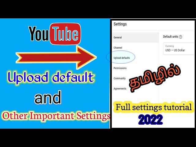 Youtube Full Important Settings in 2022 | Tamil | Kavin Perfect Tech