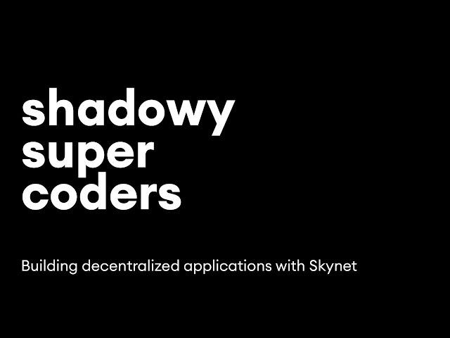 Building decentralized applications with Skynet