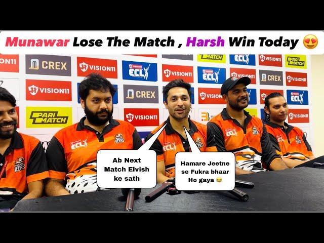 Munawar Faruqui Lose The Match  Against Harsh Beniwal Team Punjab Veers | One Word For Munawar ?