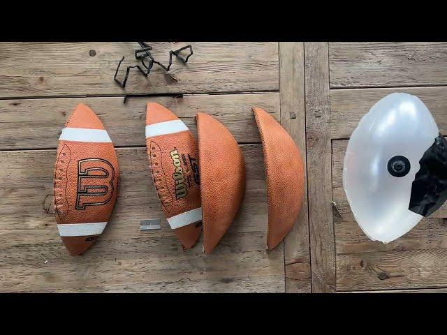 Making a wallet from a leather football