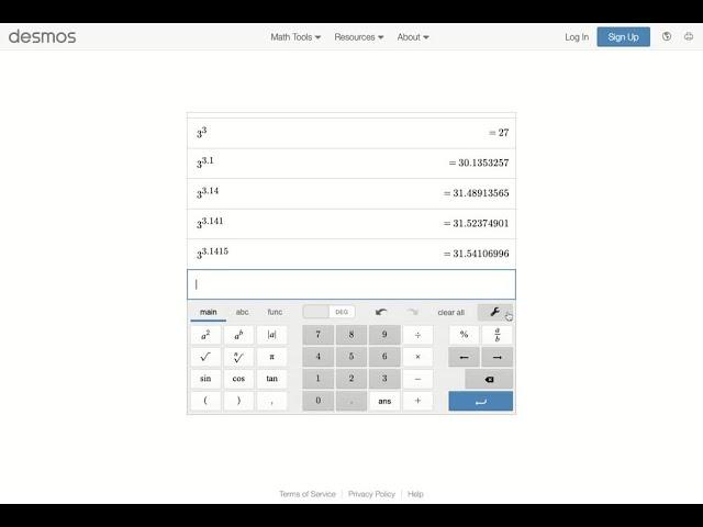 Find an estimate of 3^π(π≈3.14159265) by taking a sequence of rational numbers, x_1…