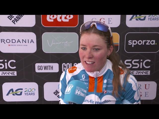 Charlotte Kool post race interview after Brugge De Panne