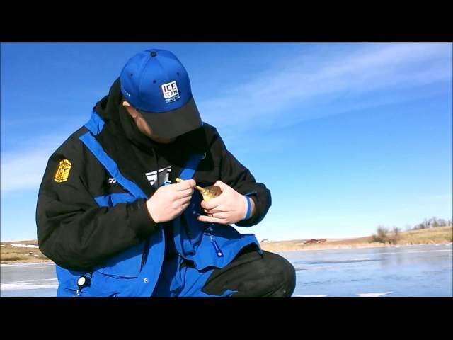 Dr. Auger Ice Fishing on New Underwood Dam