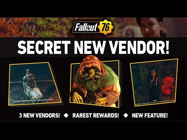 NEW SECRET VENDOR with RARE REWARDS Coming to Fallout 76!